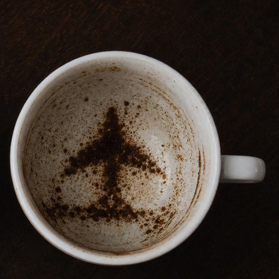 AIRCRAFT coffee grounds symbol photo variation 1