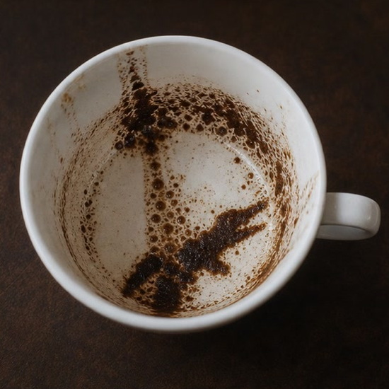 ALLIGATOR or CROCODILE coffee grounds symbol photo variation 3
