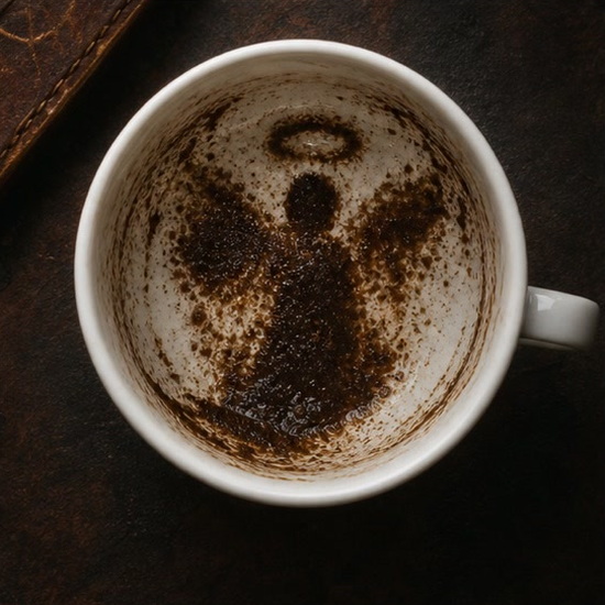 ANGEL coffee grounds symbol photo variation 2