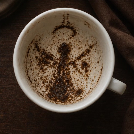 ANGEL coffee grounds symbol photo variation 3