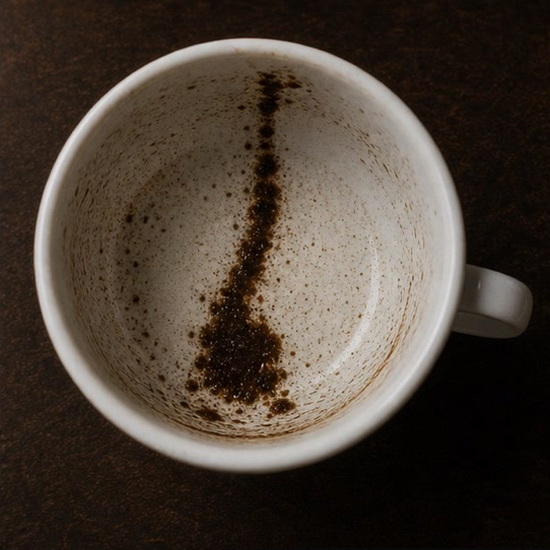BAT or CLUB coffee grounds symbol photo variation 1