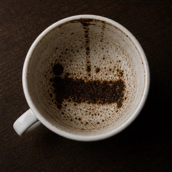 BED coffee grounds symbol photo variation 2