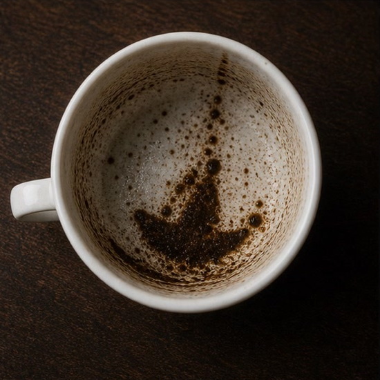 BOAT coffee grounds symbol photo variation 2
