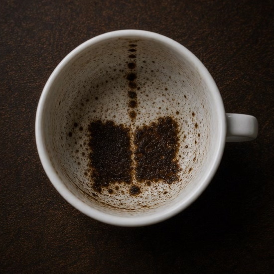 BOOK coffee grounds symbol photo variation 1