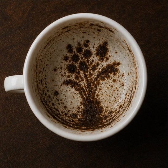 BOUQUET coffee grounds symbol photo variation 2