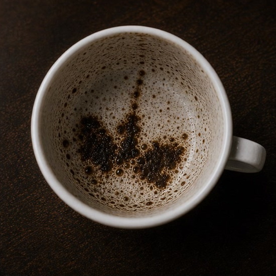 BUTTERFLY coffee grounds symbol photo variation 1