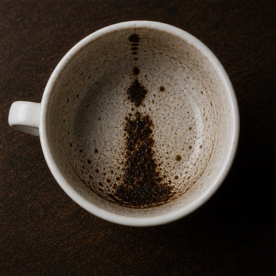 CANDLE coffee grounds symbol photo variation 2