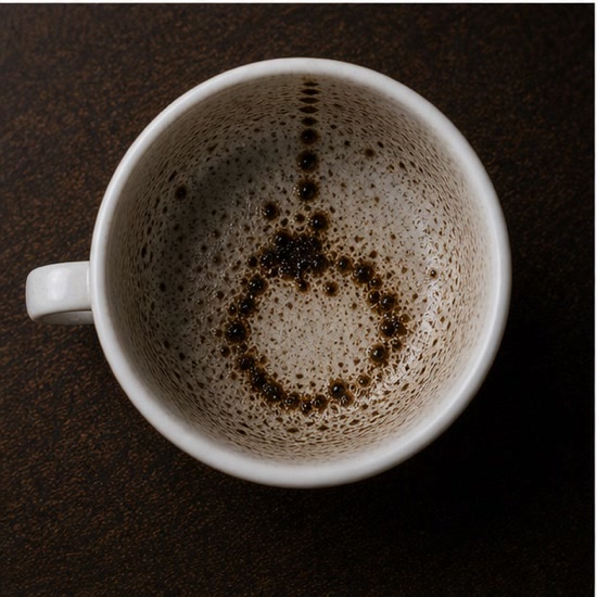 CIRCLE coffee grounds symbol photo variation 2