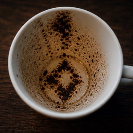 DIAMOND coffee grounds symbol photo variation 1