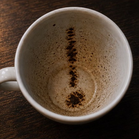 EXCLAMATION MARK coffee grounds symbol photo variation 2