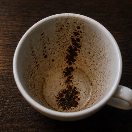 EXCLAMATION MARK coffee grounds symbol photo variation 3