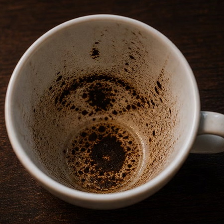 EYE coffee grounds symbol photo variation 1