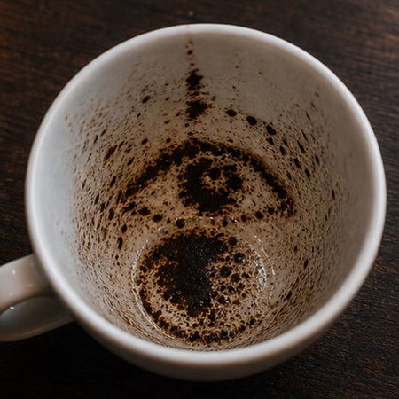 EYE coffee grounds symbol photo variation 2