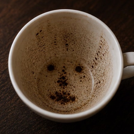 FACE coffee grounds symbol photo variation 1