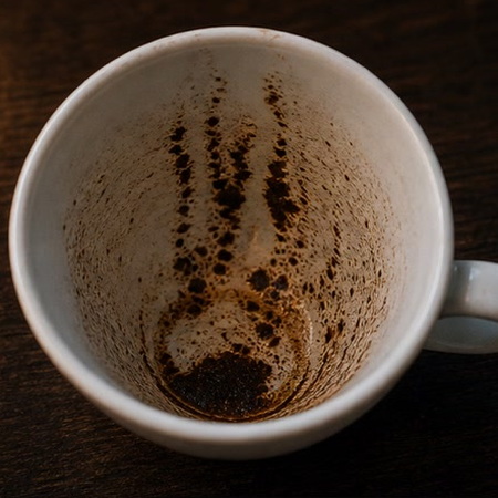 FIRE coffee grounds symbol photo variation 1