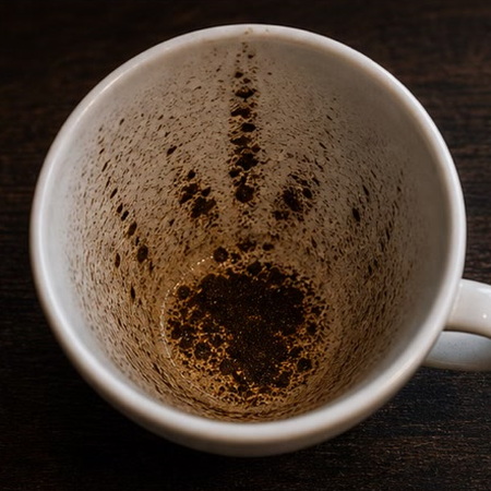 FLEUR DE LYS or LILY coffee grounds symbol photo variation 3
