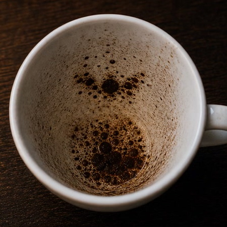 FLY coffee grounds symbol photo variation 1