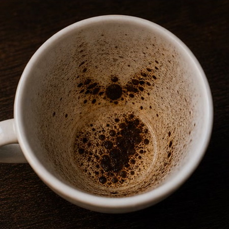 FLY coffee grounds symbol photo variation 2