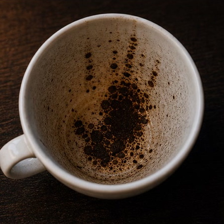 HAND coffee grounds symbol photo variation 2