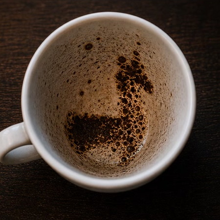 HORSE coffee grounds symbol photo variation 2