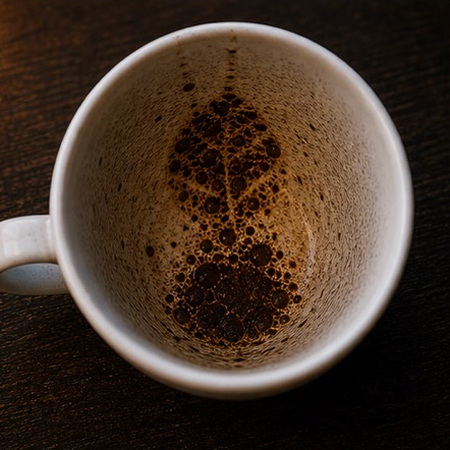 LEAF coffee grounds symbol photo variation 2