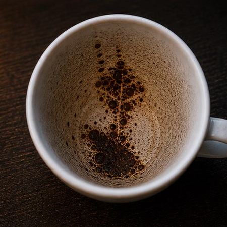LEAF coffee grounds symbol photo variation 3