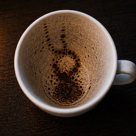 LOOP coffee grounds symbol photo variation 1