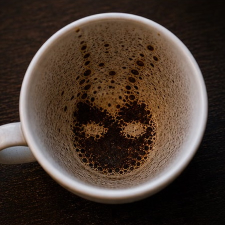 MASK coffee grounds symbol photo variation 2
