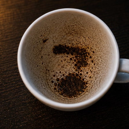 PISTOL coffee grounds symbol photo variation 1