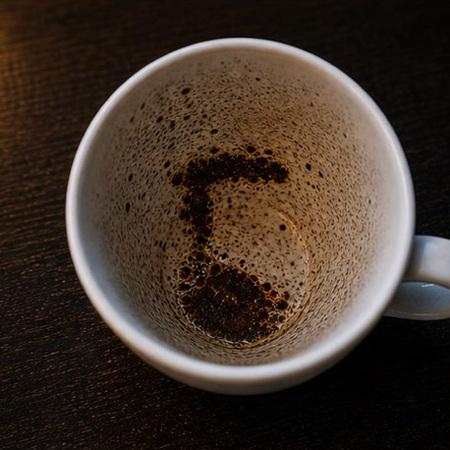PISTOL coffee grounds symbol photo variation 3