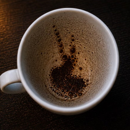 RABBIT coffee grounds symbol photo variation 2