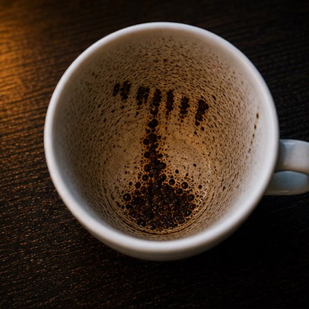 RAKE coffee grounds symbol photo variation 1