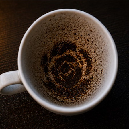 ROSE coffee grounds symbol photo variation 2