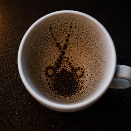 SCISSORS coffee grounds symbol photo variation 3