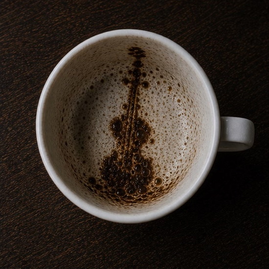 VIOLIN coffee grounds symbol photo variation 1