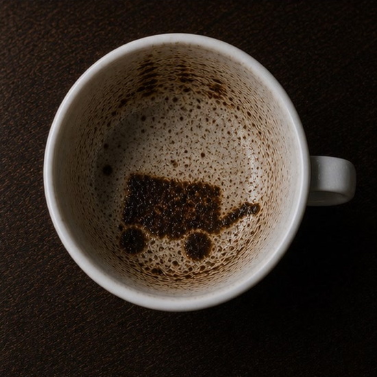 WAGON coffee grounds symbol photo variation 3