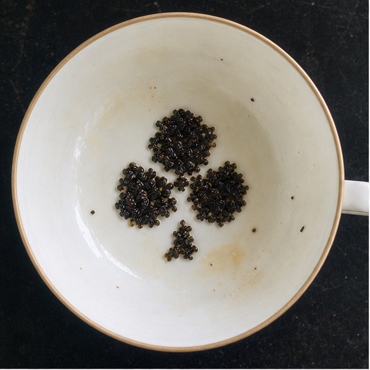 Ace Of Clubs tea leaf reading cup example
