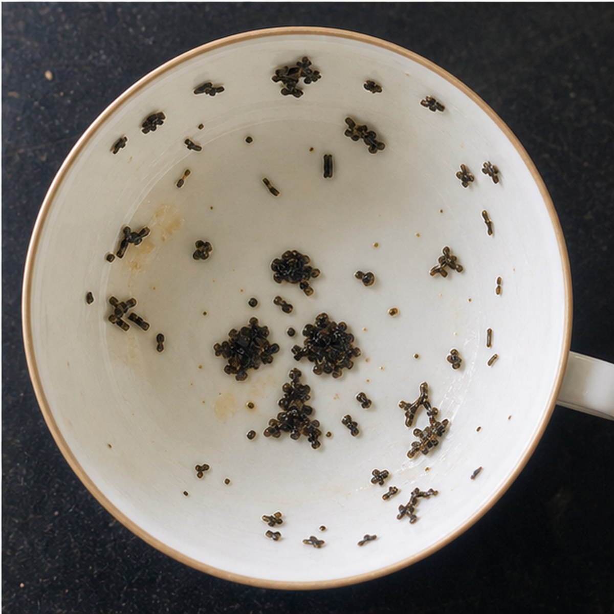 Ace Of Clubs tea leaves cup variation three
