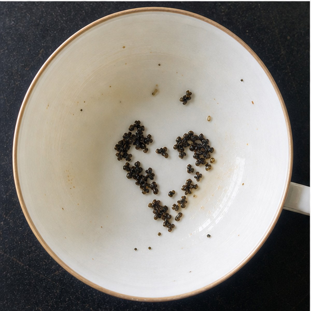 Ace Of Hearts tea leaves cup variation two