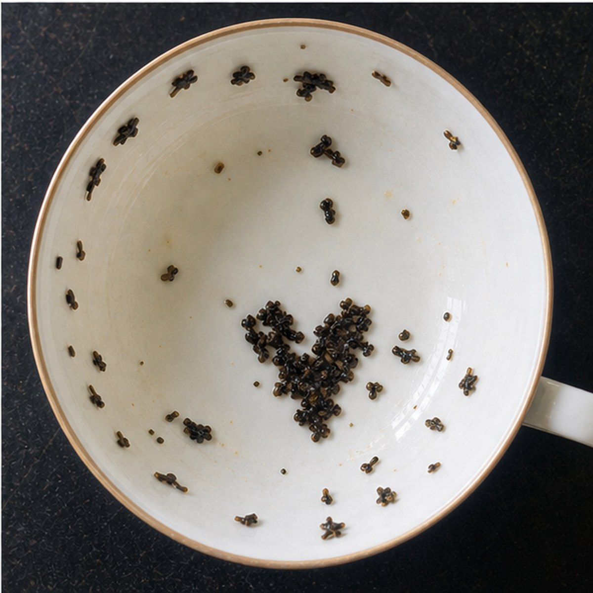 Ace Of Hearts tea leaves cup variation three