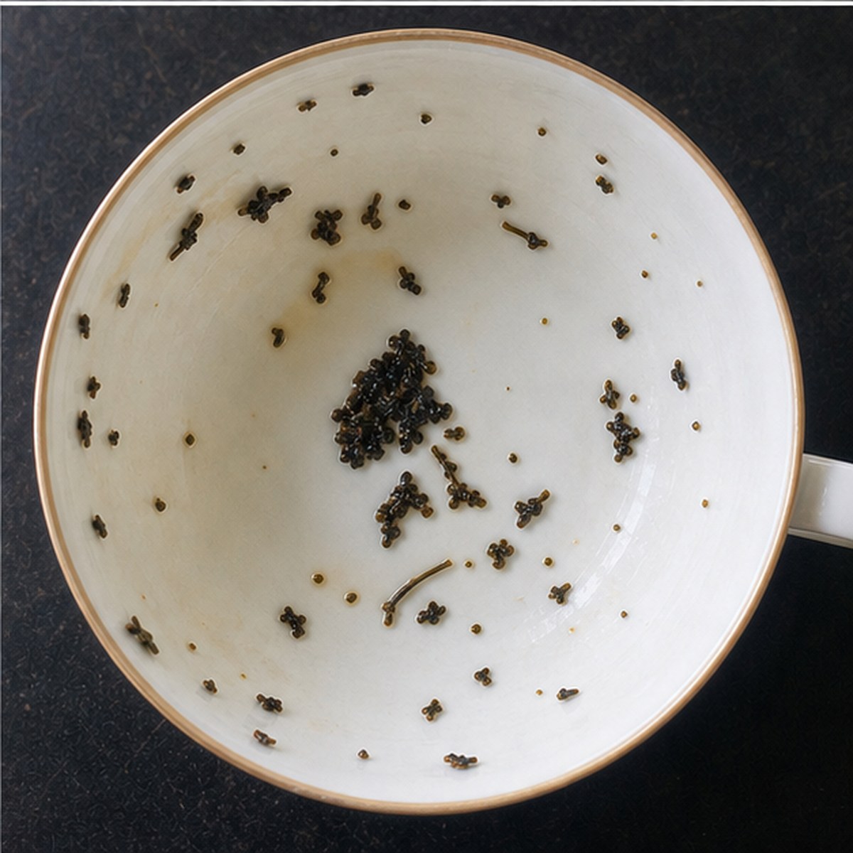 Ace Of Spades tea leaves cup variation two
