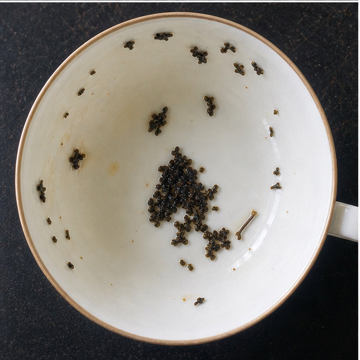 Ace Of Spades tea leaves cup variation three