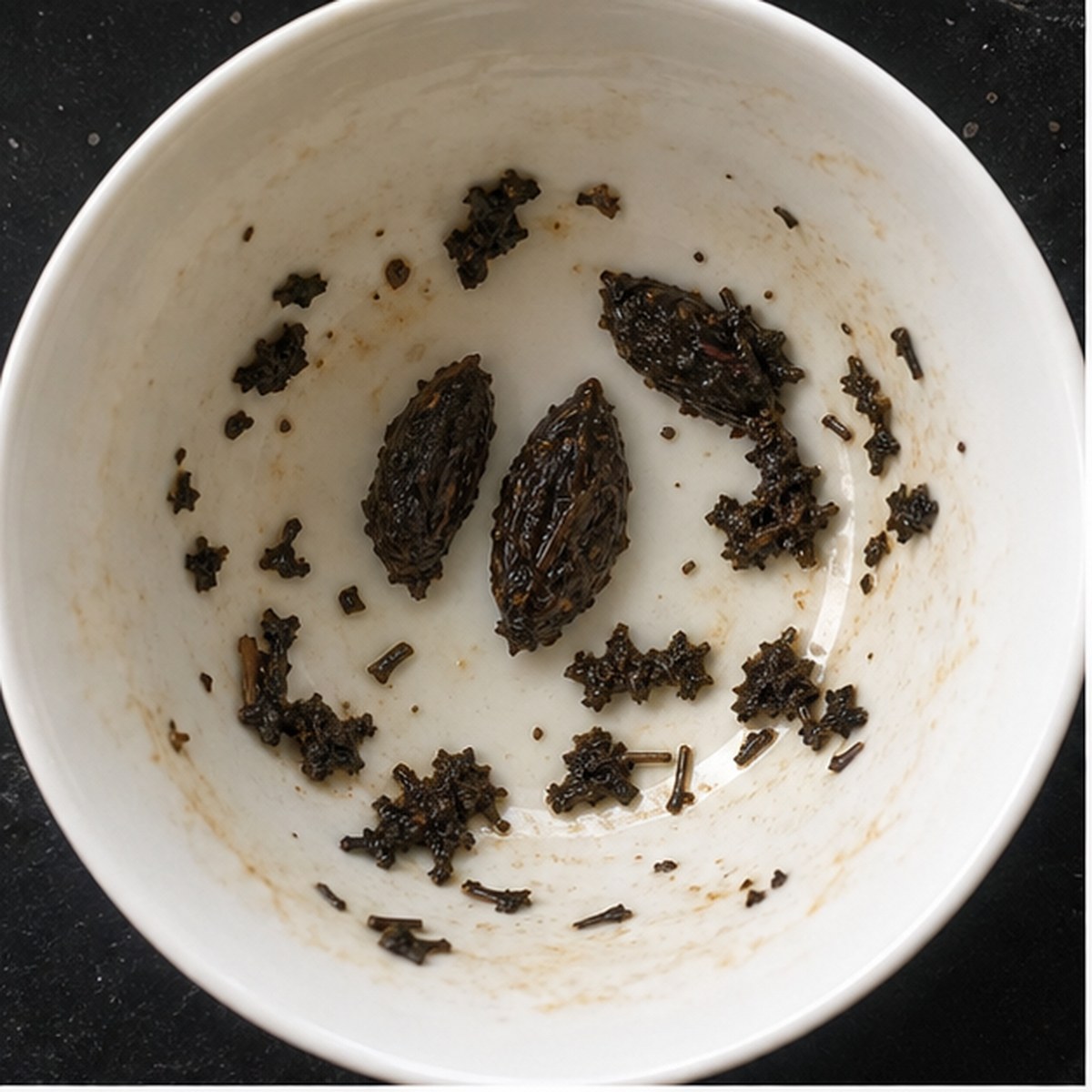 Almonds tea leaf reading cup example