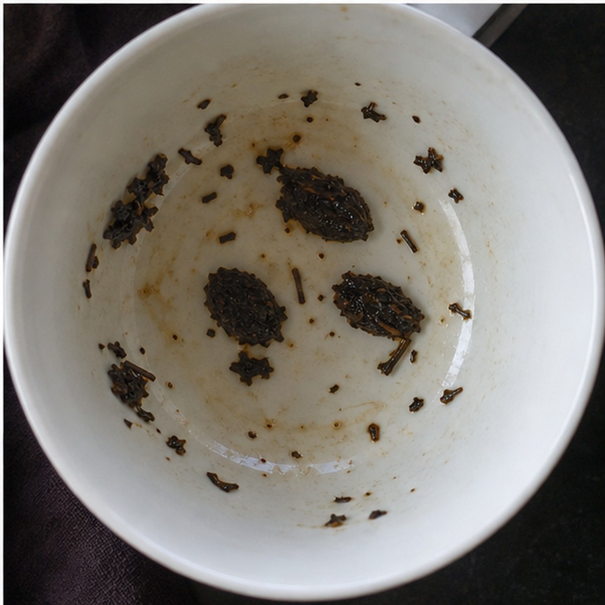 Almonds tea leaves cup variation three