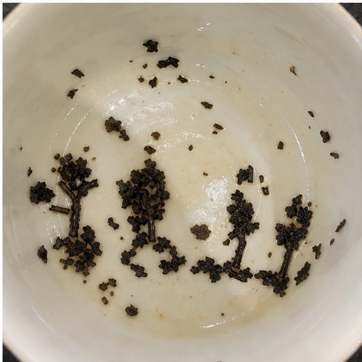 Apple Trees tea leaves cup variation three