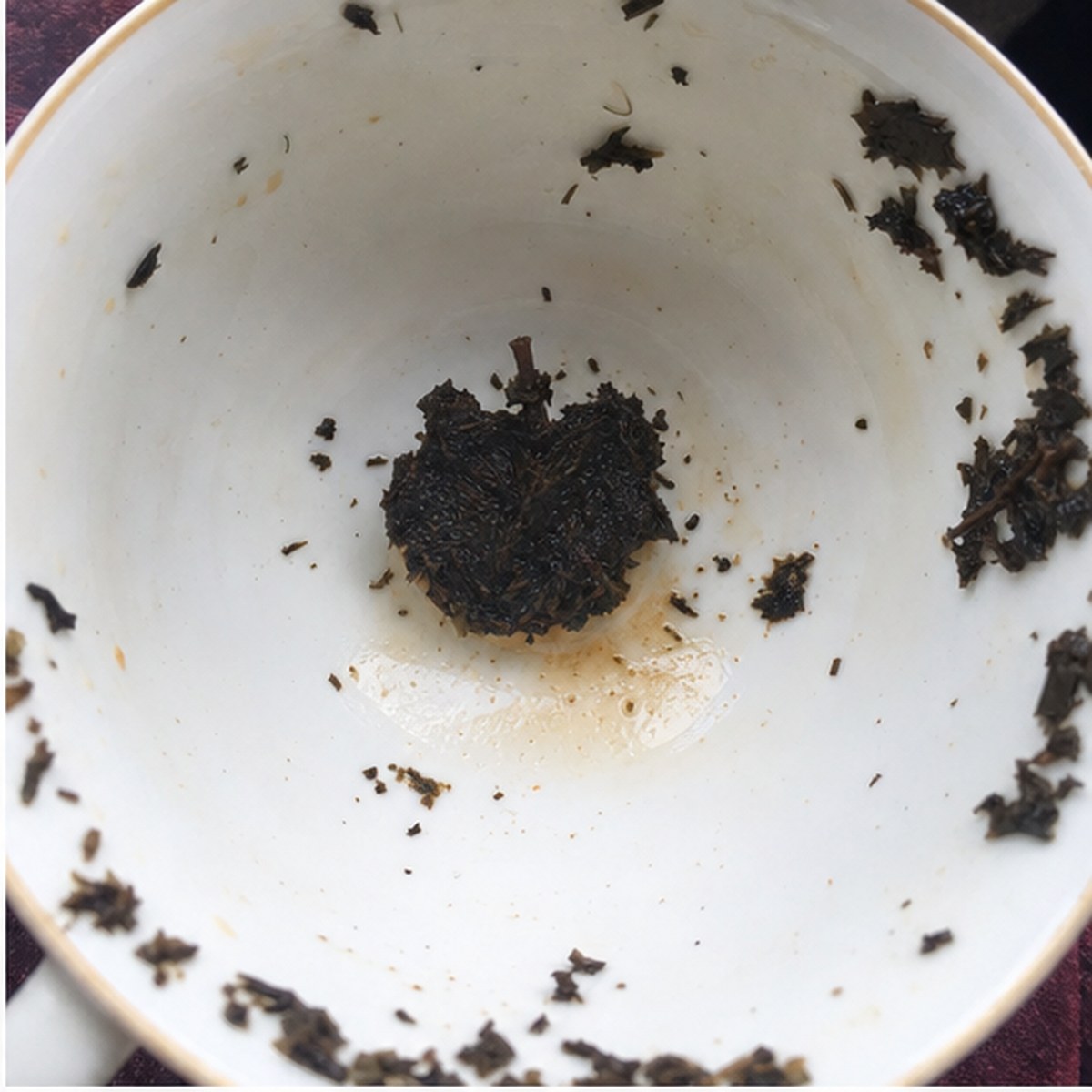 Apple tea leaves cup variation one