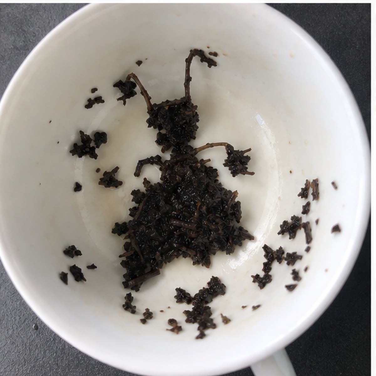 Apron tea leaves cup variation two