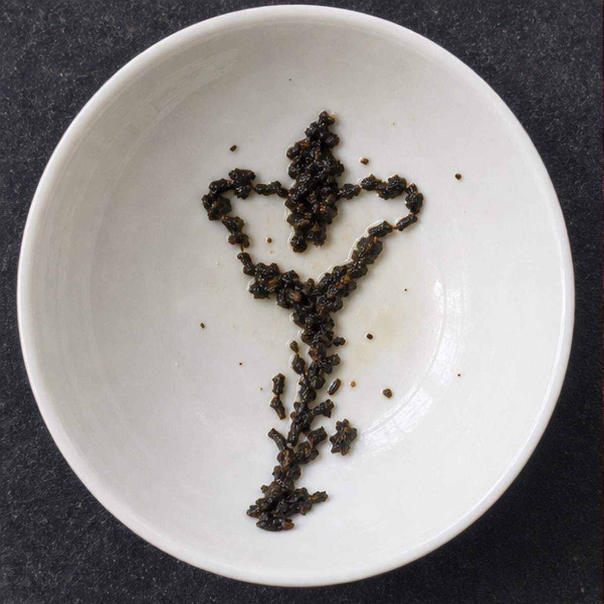 Arum Lily tea leaf reading cup example