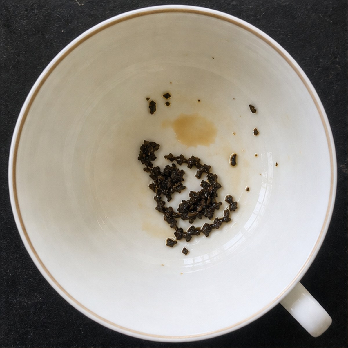 Baby tea leaf reading cup example