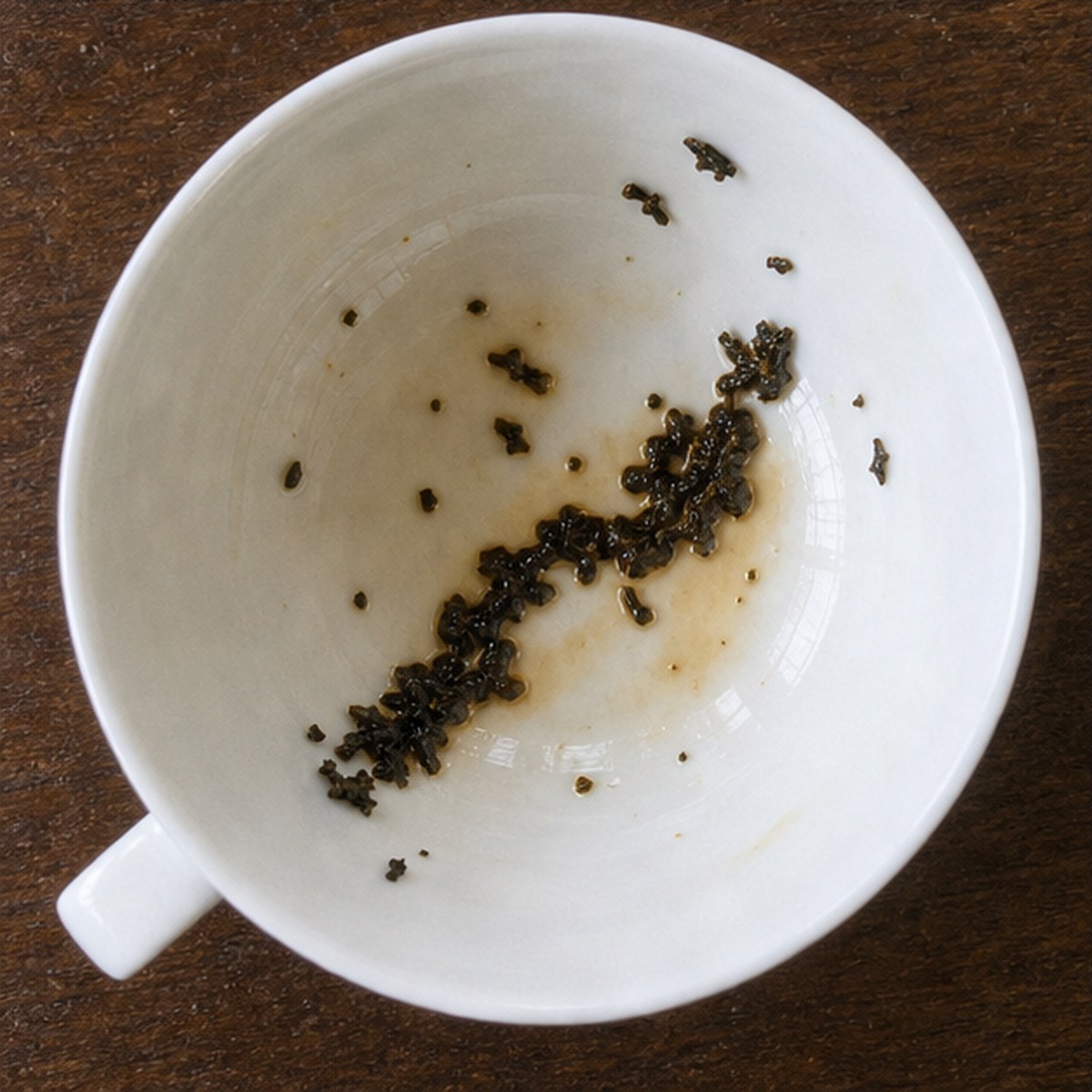 Bacon tea leaves cup variation two